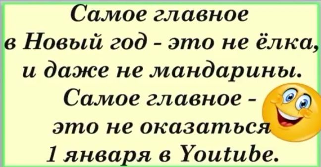 амое главное Новый год это не ёлка и даже не мандарины Самое главное это не оказатьс января в УоишЬе