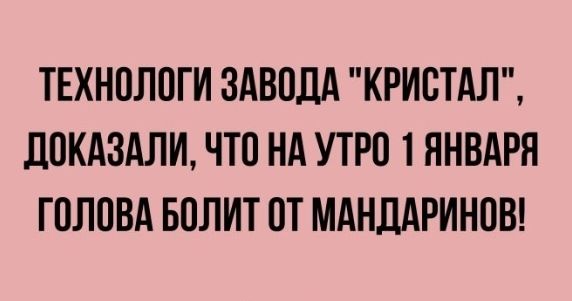 ТЕХНПЛПГИ ЗАВПДА КРИВТАЛ ШЖАЗАЛИ ЧТП НА УТРО 1 ЯНВАРЯ ГПЛОВА БОЛИТ ОТ МАНДАРИНОВ