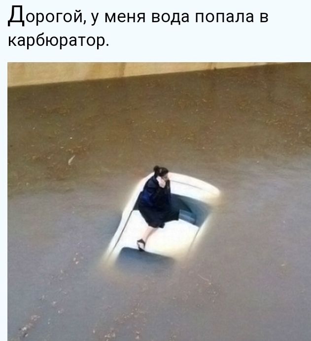 Дорогой у меня вода попала в карбюратор