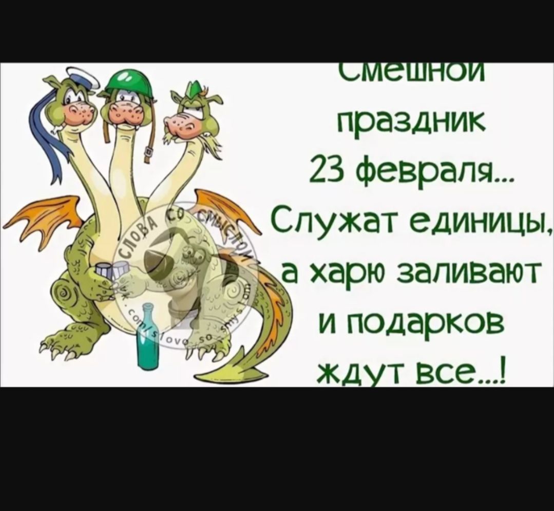 Смешной праздник 23 февраля... Служат единицы, а харю заливают и подарков ждут все...!