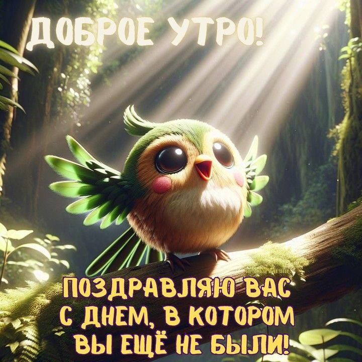 Доброе утро! Поздравляю вас с днем, в котором вы ещё не были!