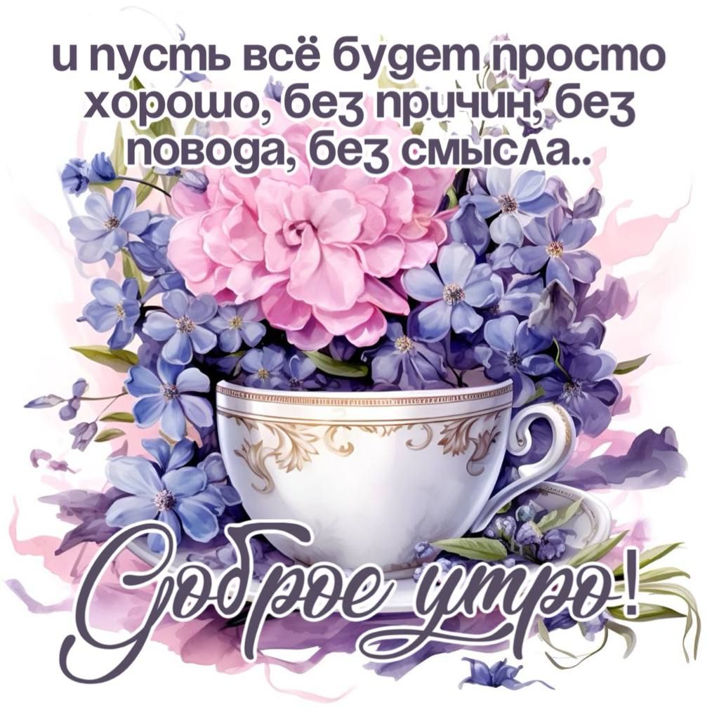 и пусть всё будет просто хорошо, без причин, без повода, без смысла.. Доброе утро!