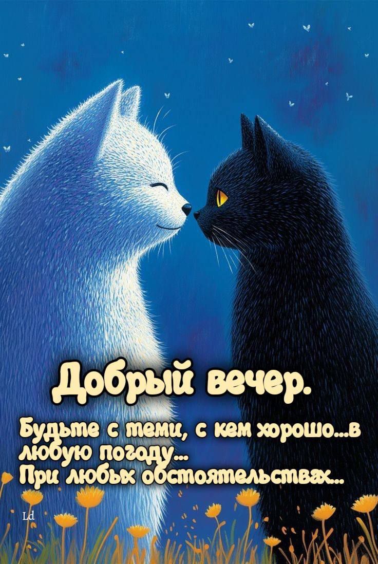 Добрый вечер.
Будьте с теми, с кем хорошо...в любую погоду...
При любых обстоятельствах...