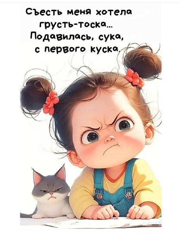 Съесть меня хотела грусть-тоска.. Подавилась, сука, с первого кусока