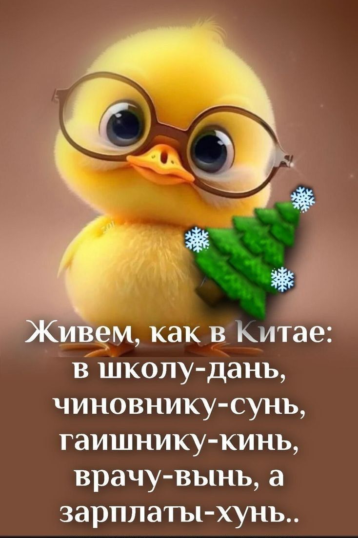 Живем, как в Китае: в школу-дань, чиновнику-сунь, гайшнику-кинь, врачу-винь, а зарплаты-хунь..
