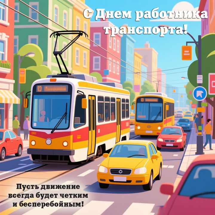 с Днем работника транспорта! Пусть движение всегда будет четким и бесперебойным!
