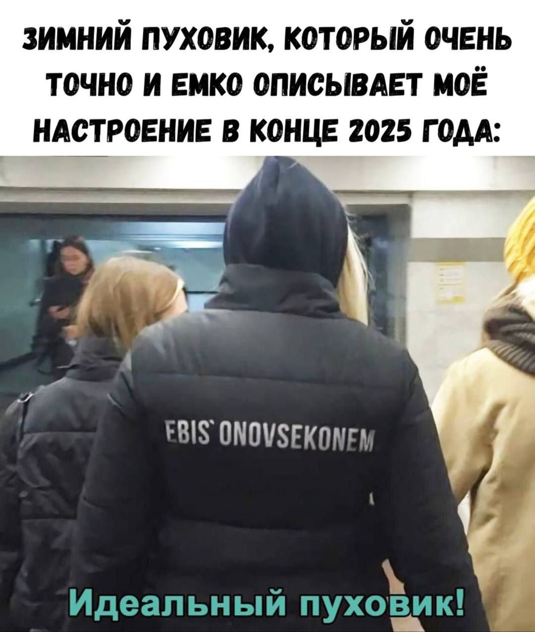 ЗИМНИЙ ПУХОВИК, КОТОРЫЙ ОЧЕНЬ ТОЧНО И ЕМКО ОПИСЫВАЕТ МОЁ НАСТРОЕНИЕ В КОНЦЕ 2025 ГОДА:\nИдеальный пуховик!
