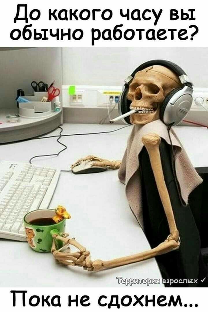 До какого часу вы обычно работаете? Пока не сдохнем...
