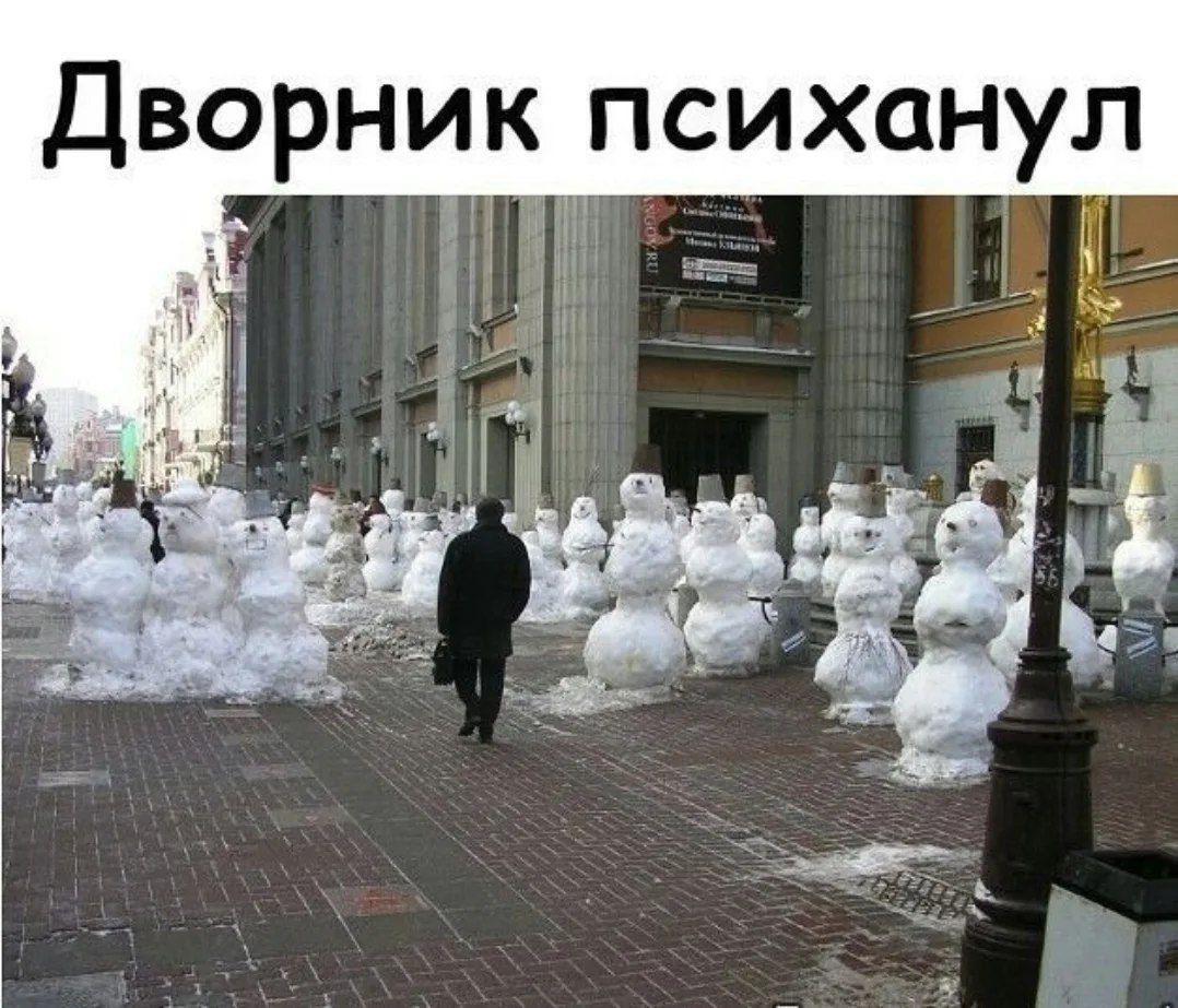 Дворник психанул