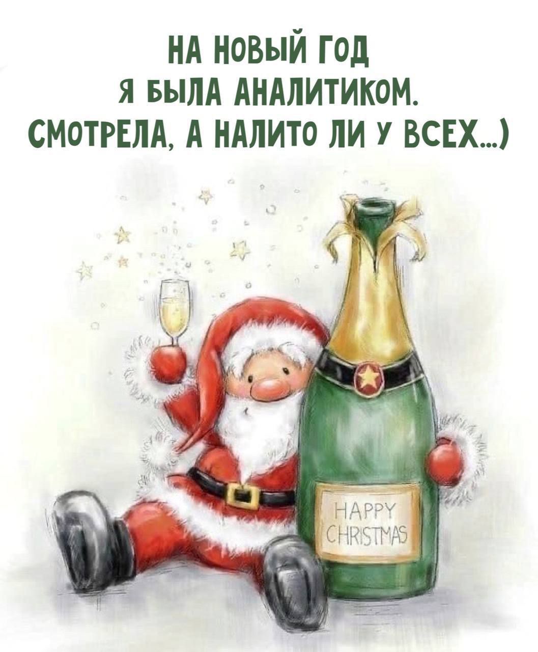 НА НОВЫЙ ГОД Я БЫЛА АНАЛИТИКОМ. СМОТРЕЛА, А НАЛИТО ЛИ У ВСЕХ...)