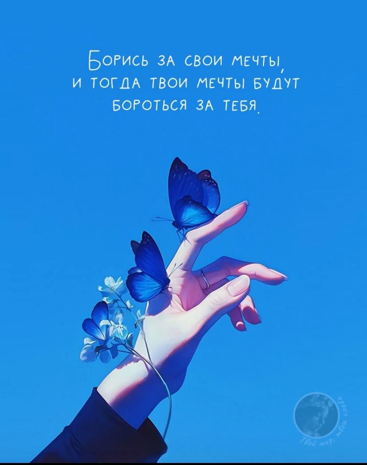 Борись за свои мечты, и тогда твои мечты будут бороться за тебя.
