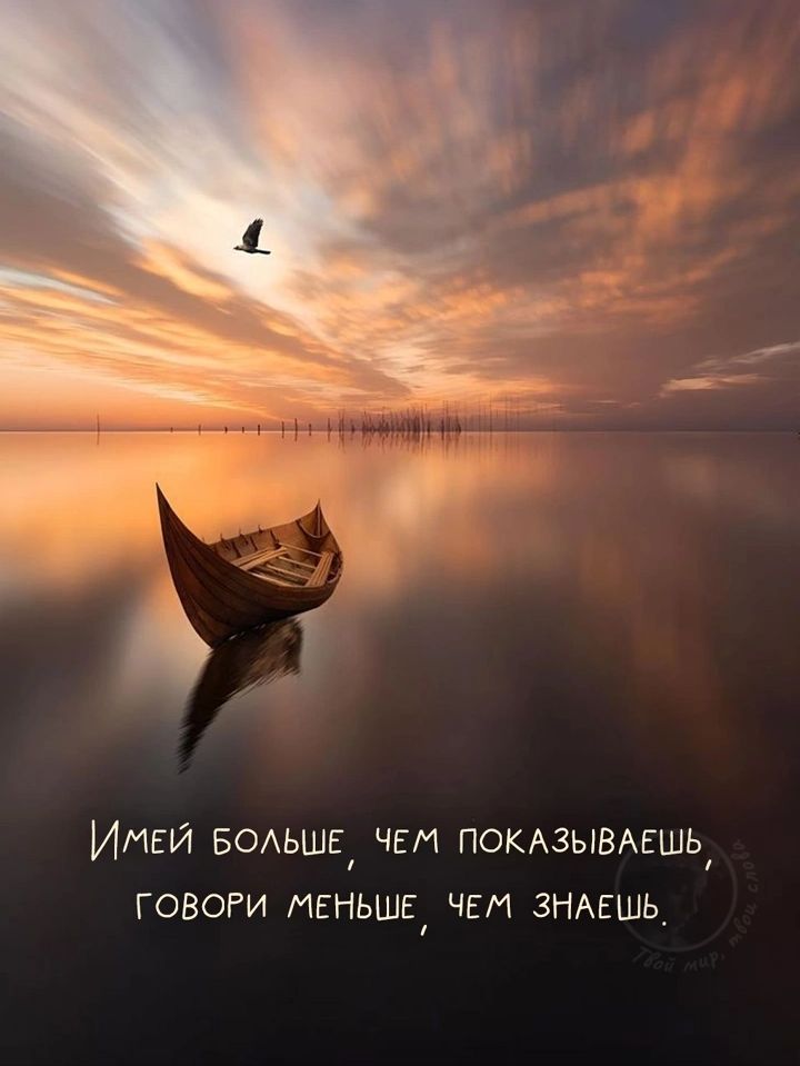 Имей больше, чем показываешь, говори меньше, чем знаешь.