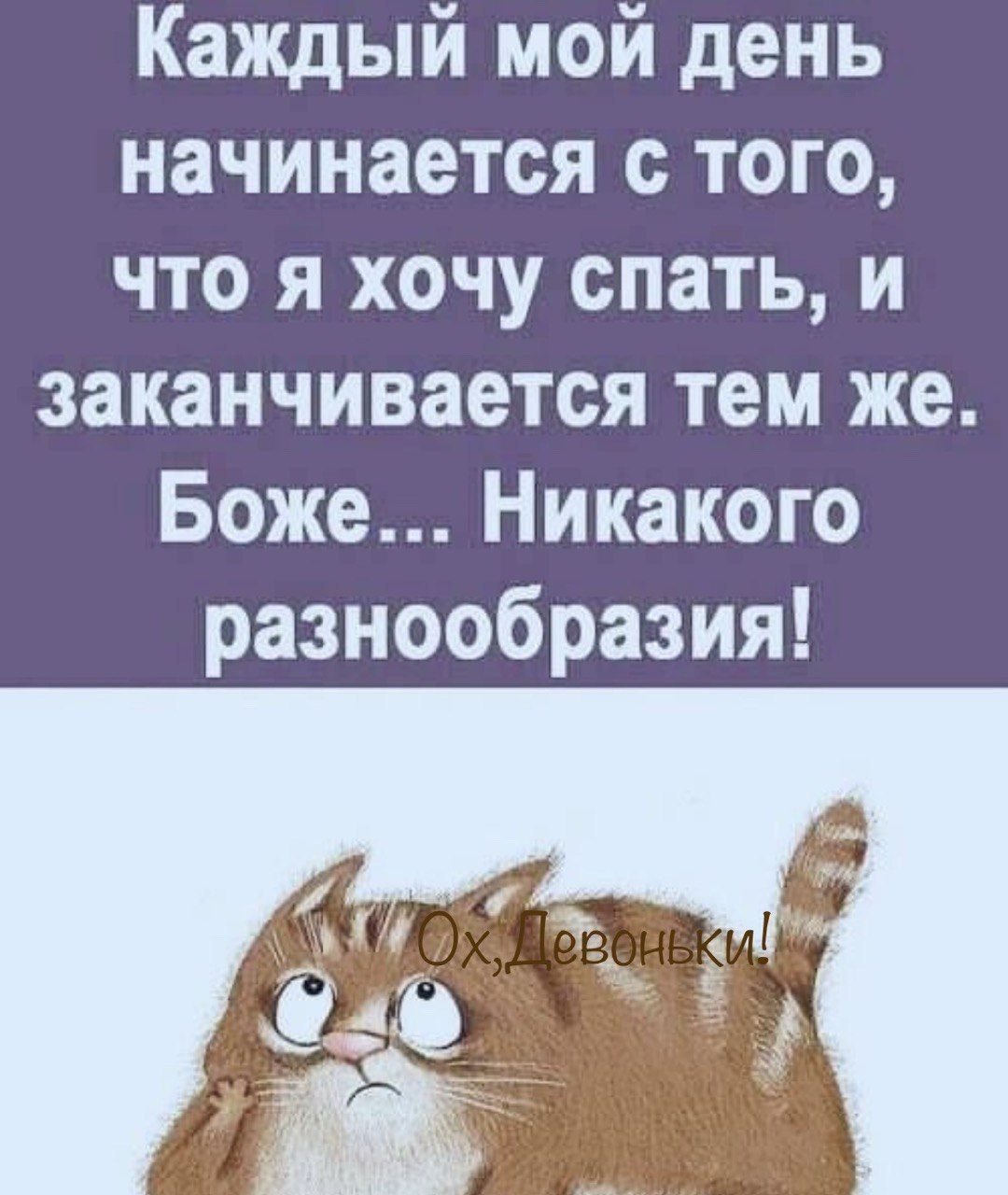 Каждый мой день начинается с того что я хочу спать и заканчивается тем же Боже Никакого разнообразия