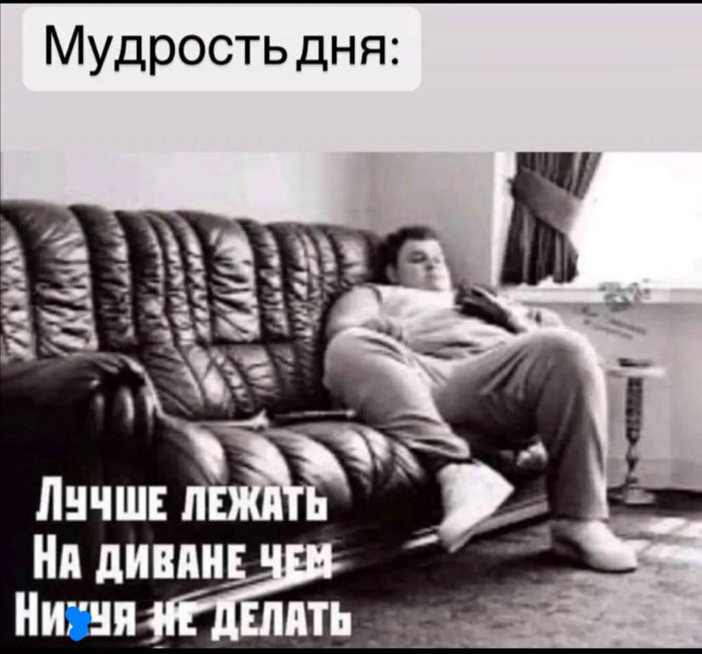 Лучше лежать на диване, чем ничего не делать