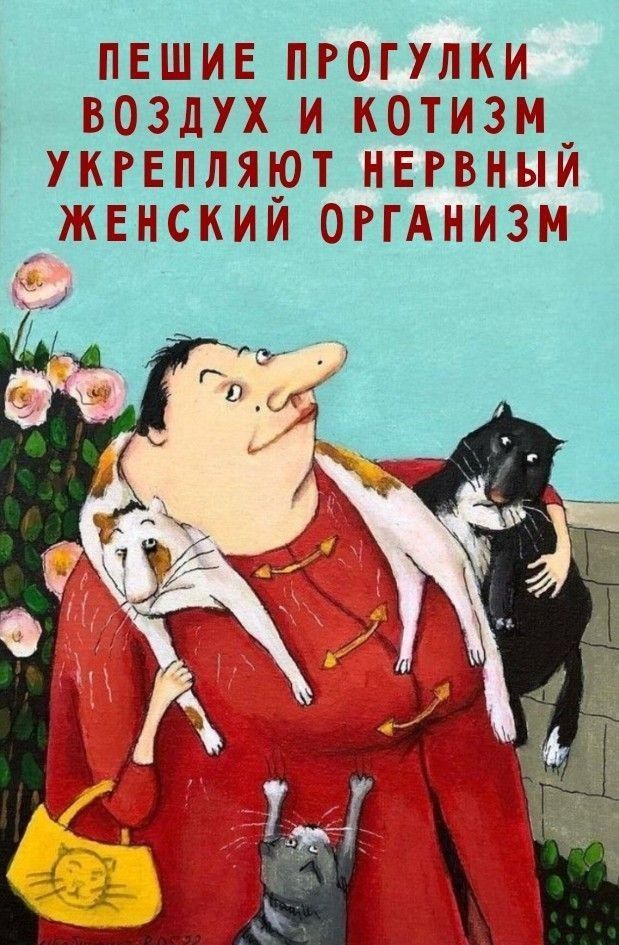 ПЕШИЕ ПРОГУЛКИ ВОЗДУХ И КОТИЗМ УКРЕПЛЯЮТ НЕРВНЫЙ ЖЕНСКИЙ ОРГАНИЗМ