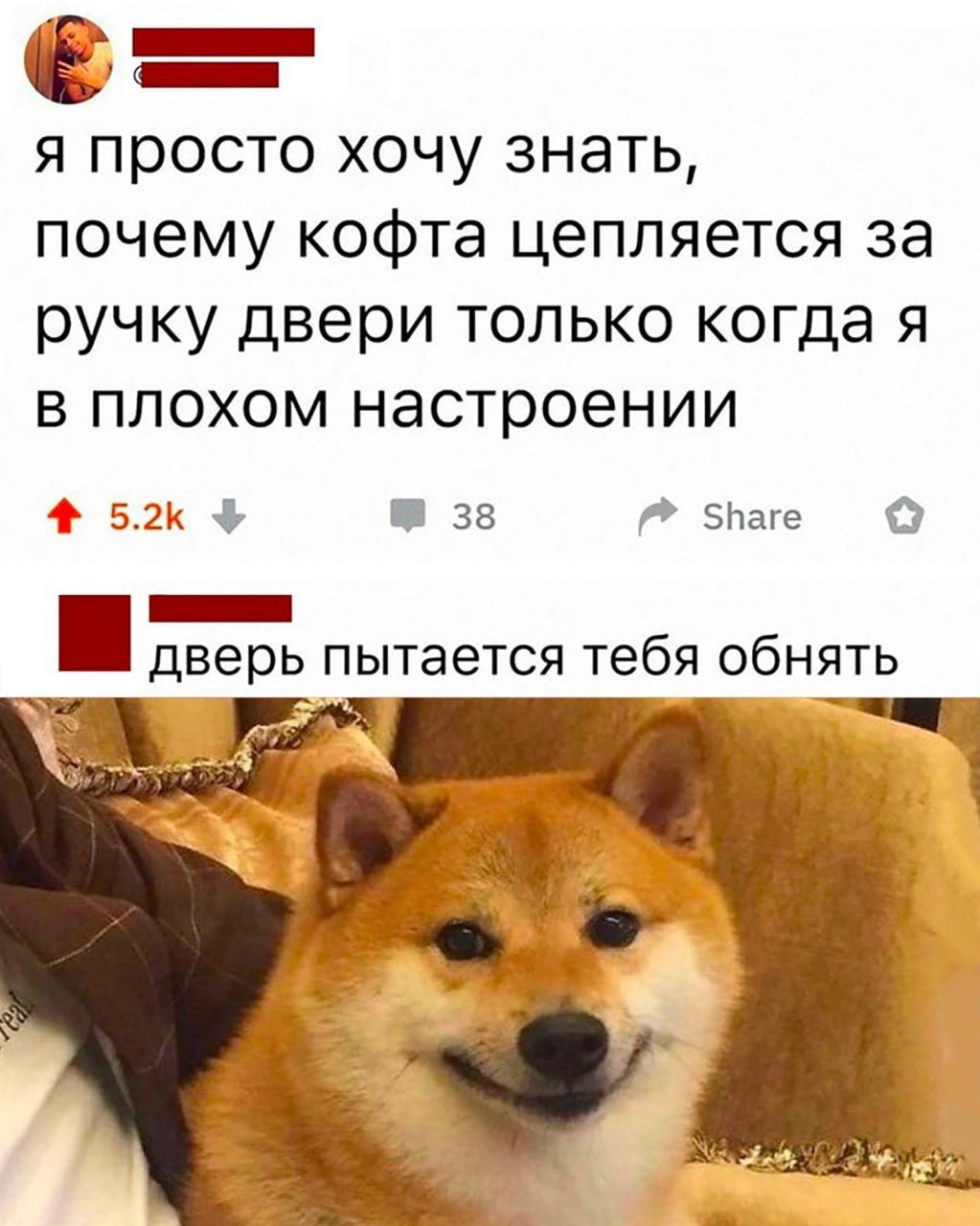 я просто хочу знать, почему кофта цепляется за ручку двери только когда я в плохом настроении
дверь пытается тебя обнять