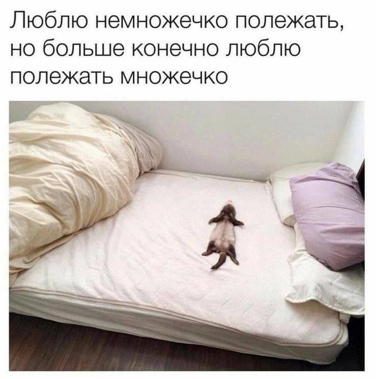 Люблю немножечко полежать, но больше конечно люблю полежать множеочко