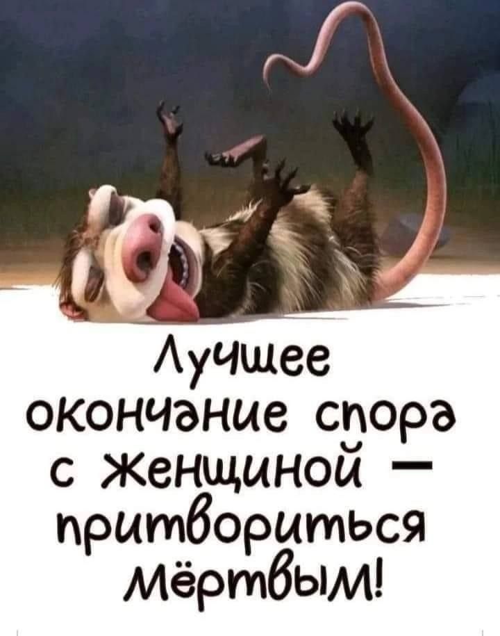 Лучшее окончание спора с Женщиной — притвориться мёртвым!