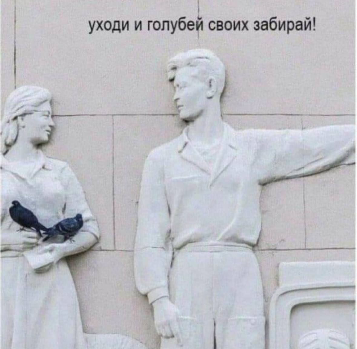 уходи и голубей своих забирай!