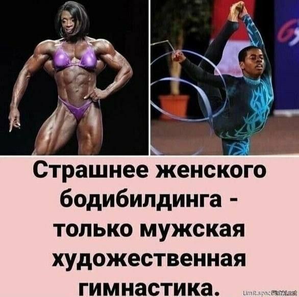 Страшнее женского бодибилдинга - только мужская художественная гимнастика.