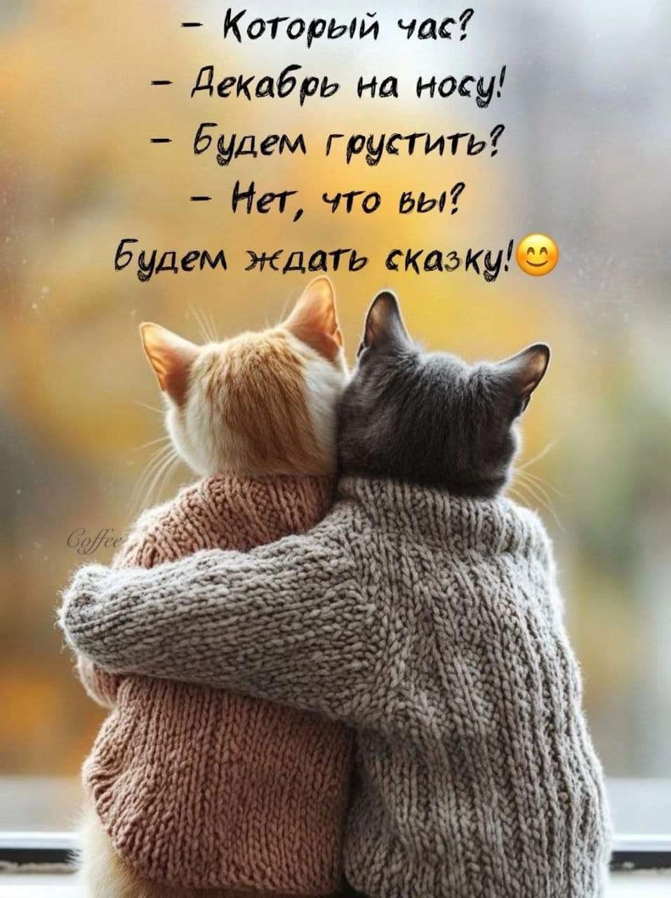 - Который час?
- Декабрь на носу!
- Будем грустить?
- Нет, что вы?
Будем ждать сказку!😊