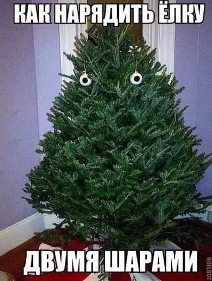 КАК НАРЯДИТЬ ЁЛКУ\nДВУМА ШАРАМИ