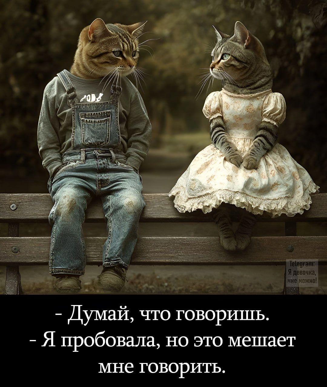 - Думаи, что говоришь. - Я пробовала, но это мешает мне говорить.