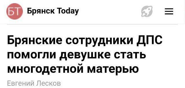 Брянские сотрудники ДПС помогли девушке стать многодетной матерью
