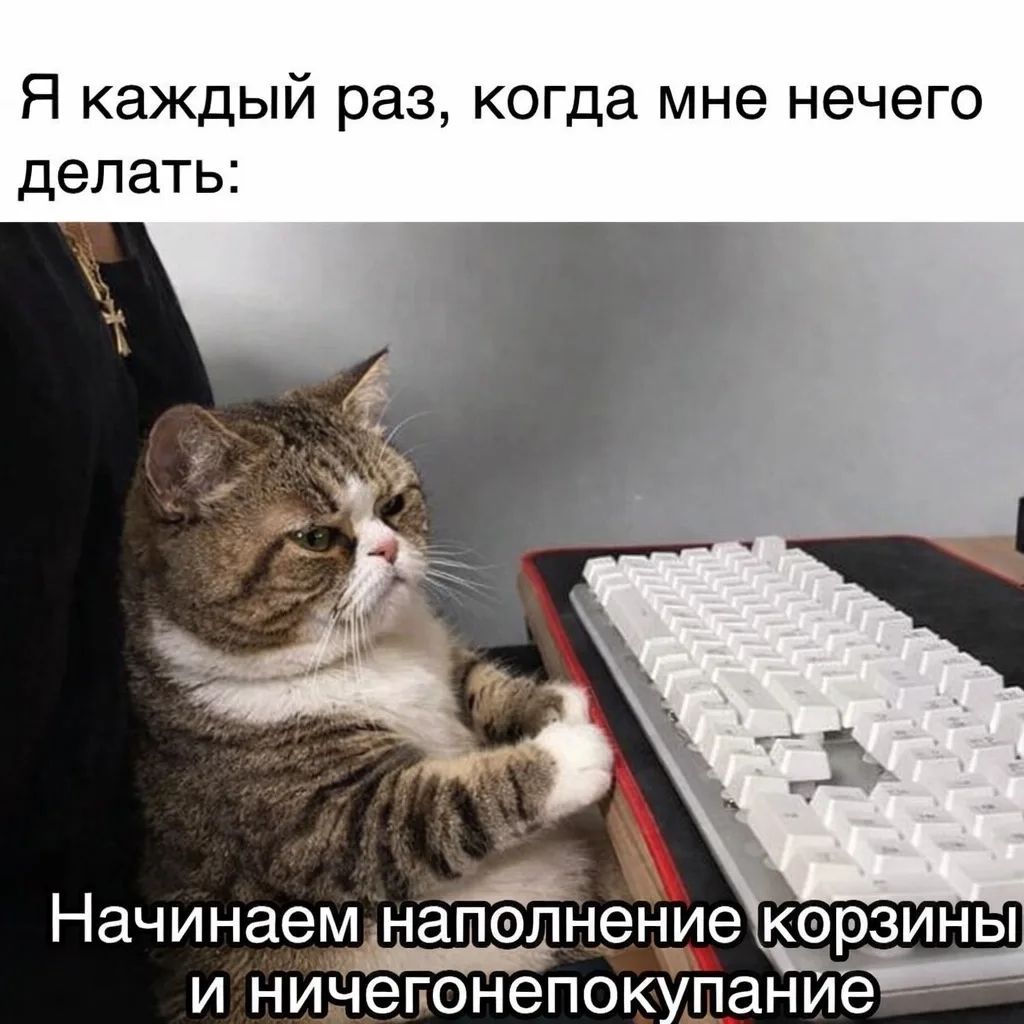 Я каждый раз, когда мне нечего делать: Начинаем наполнение корзины и ничегонепокупание