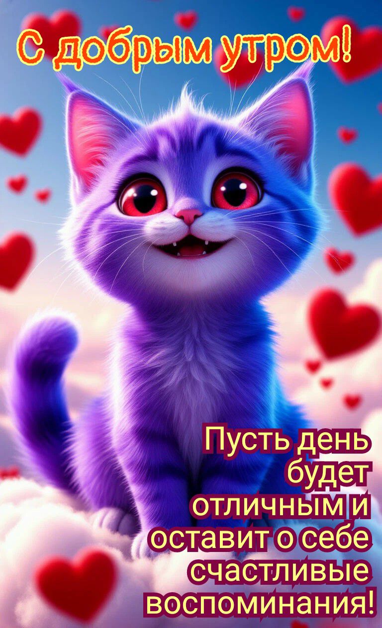 С добрым утром! Пусть день будет отличным и оставит о себе счастливые воспоминания!