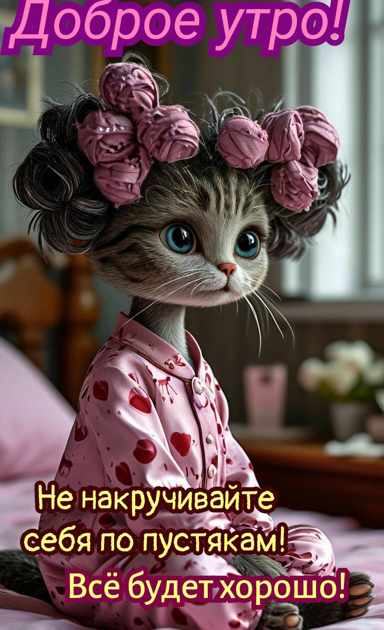 Доброе утро! Не накручивайте себя по пустякам! Всё будет хорошо!