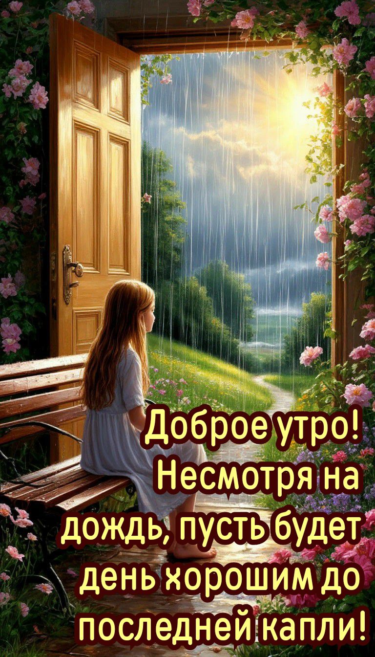 Доброе утро! Несмотря на дождь, пусть будет день хорошим до последней капли!