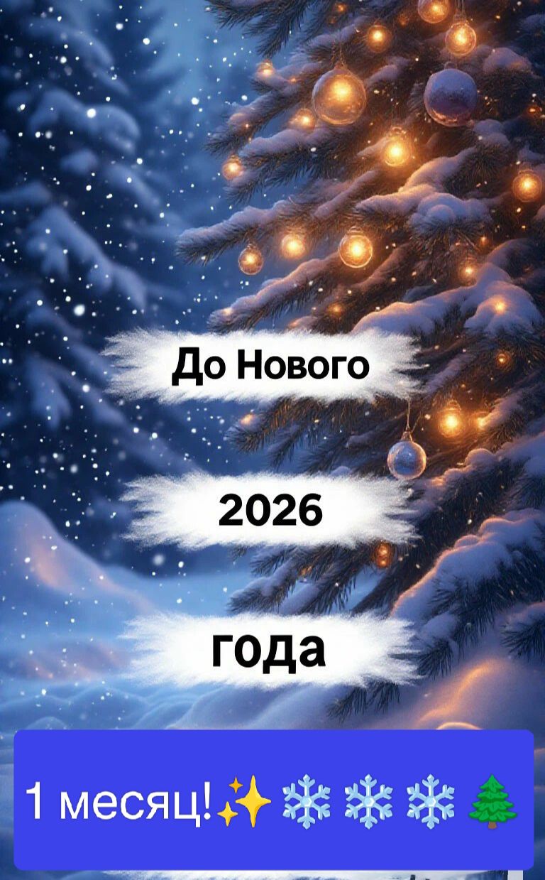 До Нового 2026 года 1 месяц!