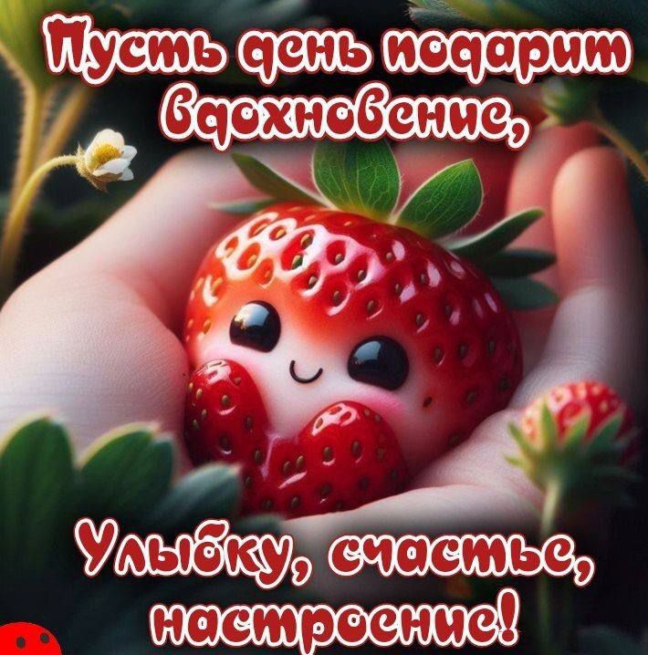 Пусть день подарит вдохновение, Улыбку, счастье, настроение!