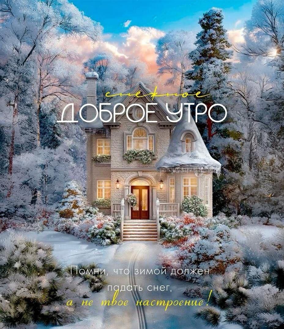 самое доброе утро
Помни, что зимой должен подать снег, а не твое настроение