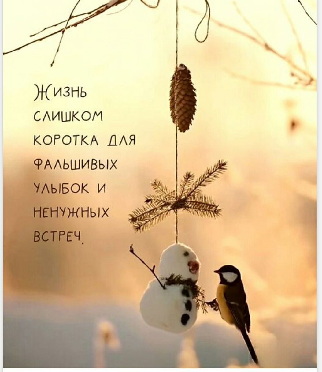 Жизнь слишком коротка для фальшивых улыбок и ненужных встреч.