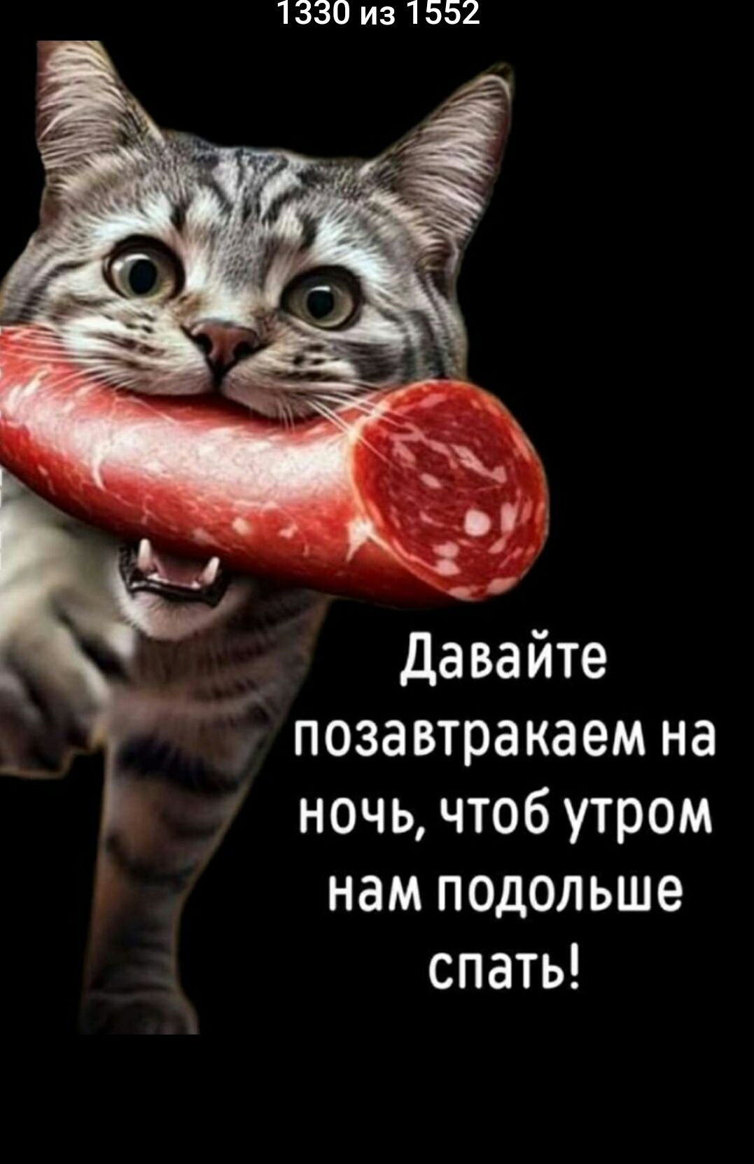 Давайте позавтракаем на ночь, чтоб утром нам подольше спать!