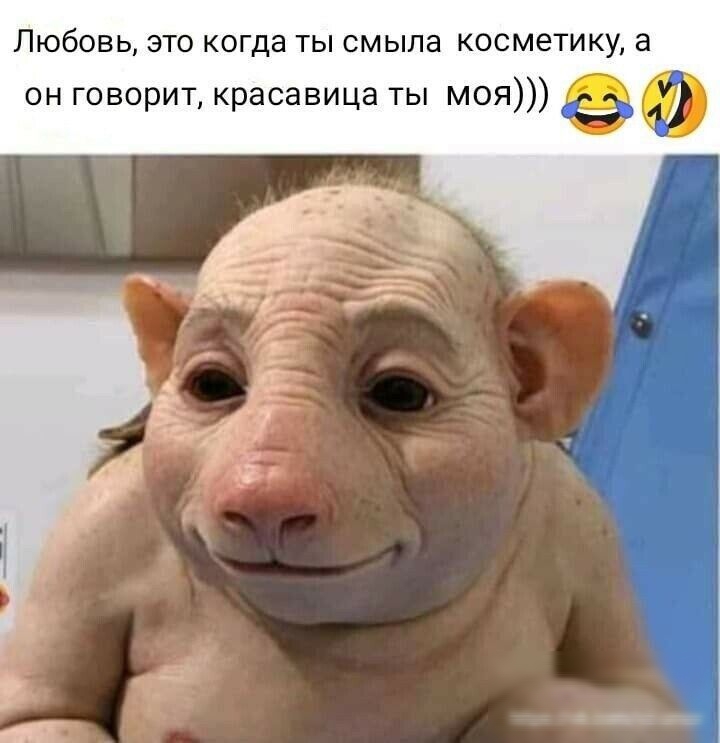 Любовь это когда ты смыла косметику а он говорит красавица ты_ моя _