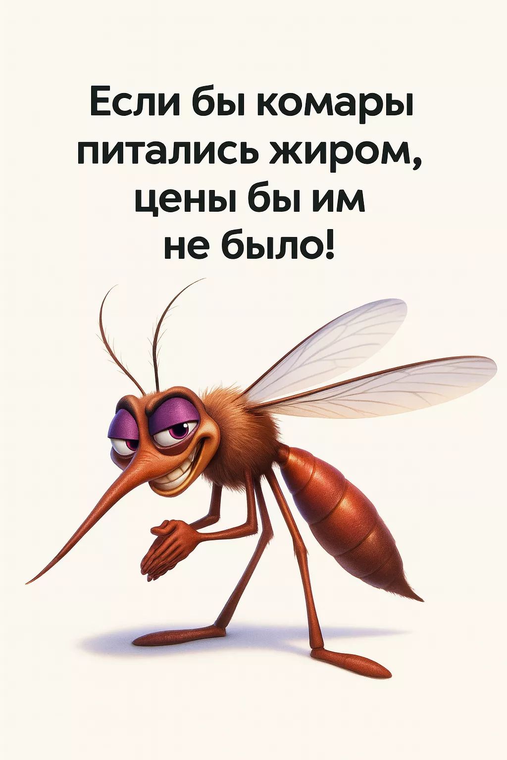 Если бы комары питались жиром, цены бы им не было!