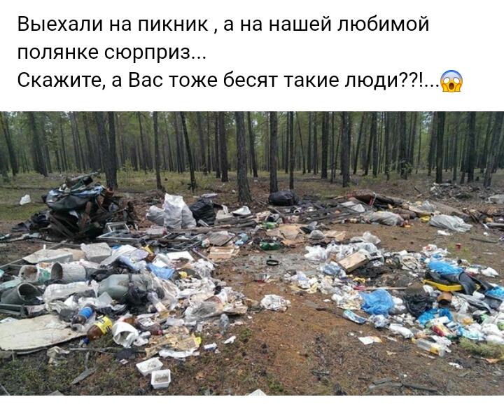 Выехали на пикник а на нашей любимо полянке сюрприз Скажите а Вас тоже бесят такие люди