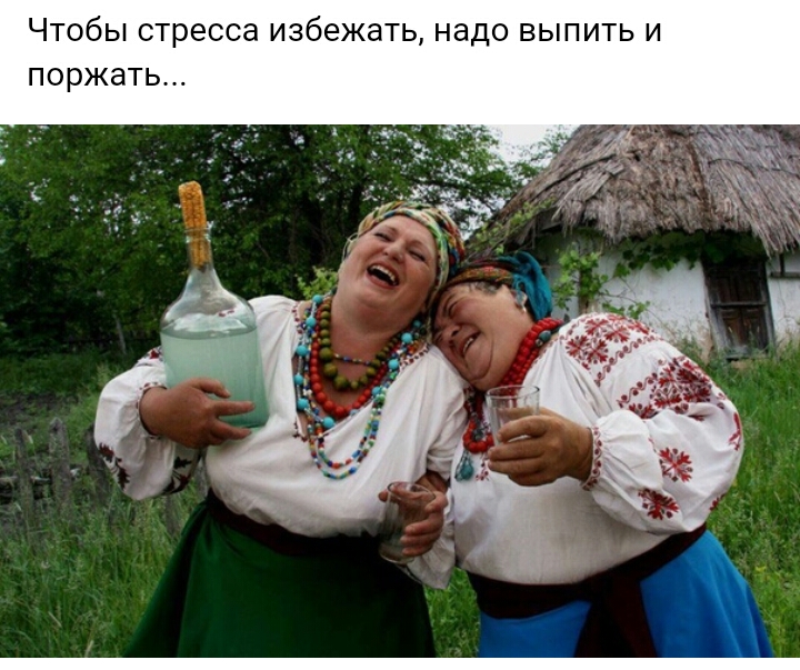 ЧТОбЫ СТРЕССЭ избежать НЗДО ВЫПИТЬ И ПОРЖЗТЬ
