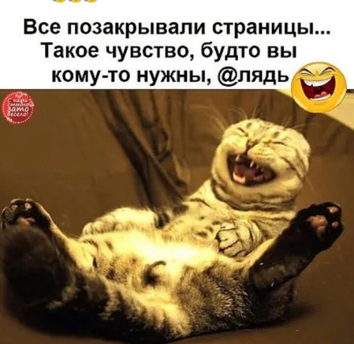 Все позакрывали страницы Такое чувство будто вы кому то нужны лядь