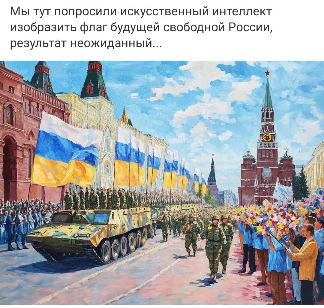 Мы тут попросили искусственный интеллект изобразить флаг будущей свободной России результат неожиданный