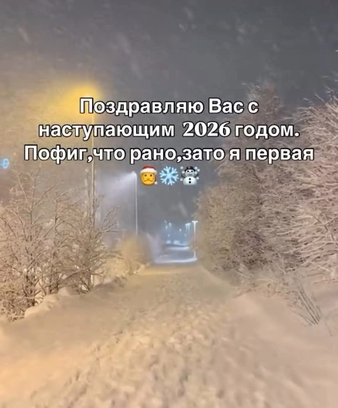 Поздравляю Вас с наступающим 2026 годом. Пофиг, что рано, зато я первая
