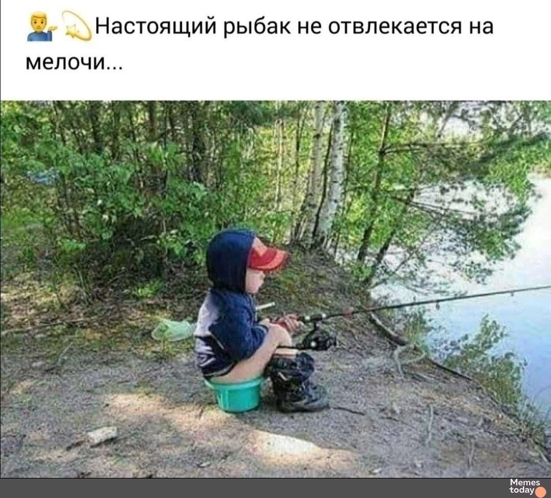 Настоящий рыбак не отвлекается на мелочи...