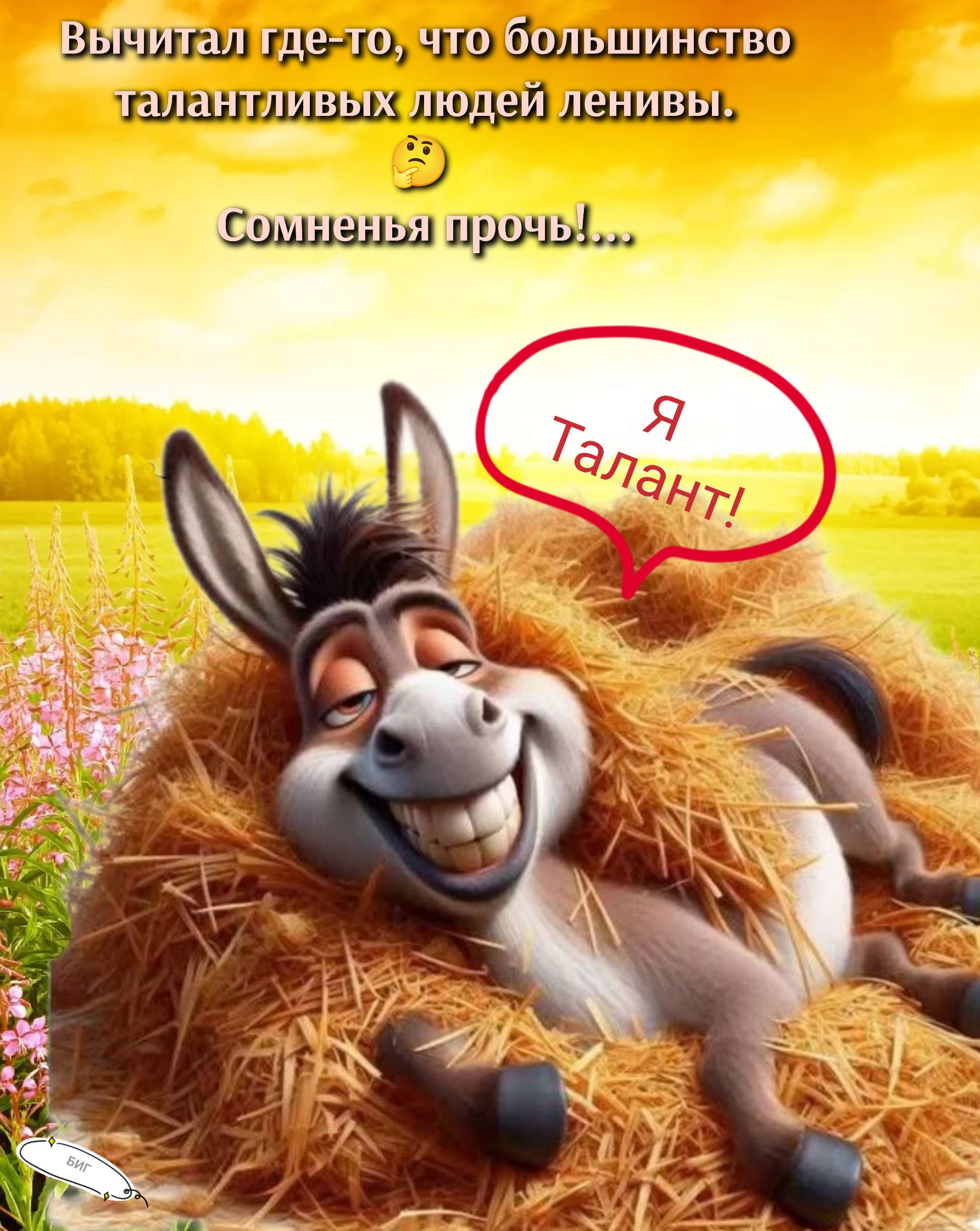 Вычытал где-то, что большинство талантливых людей ленивы.
Сомнения прочь!...
Я Талант!