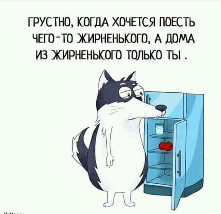 ГРУСТНО КОГДА ХОЧЕТСЯ ПОЕСТЬ ЧЕГО ТО ЖИРНЕНЬКОГО А ДОМА ИЗ ЖИРНЕНЬКОГО ТОЛЬКО ТЫ