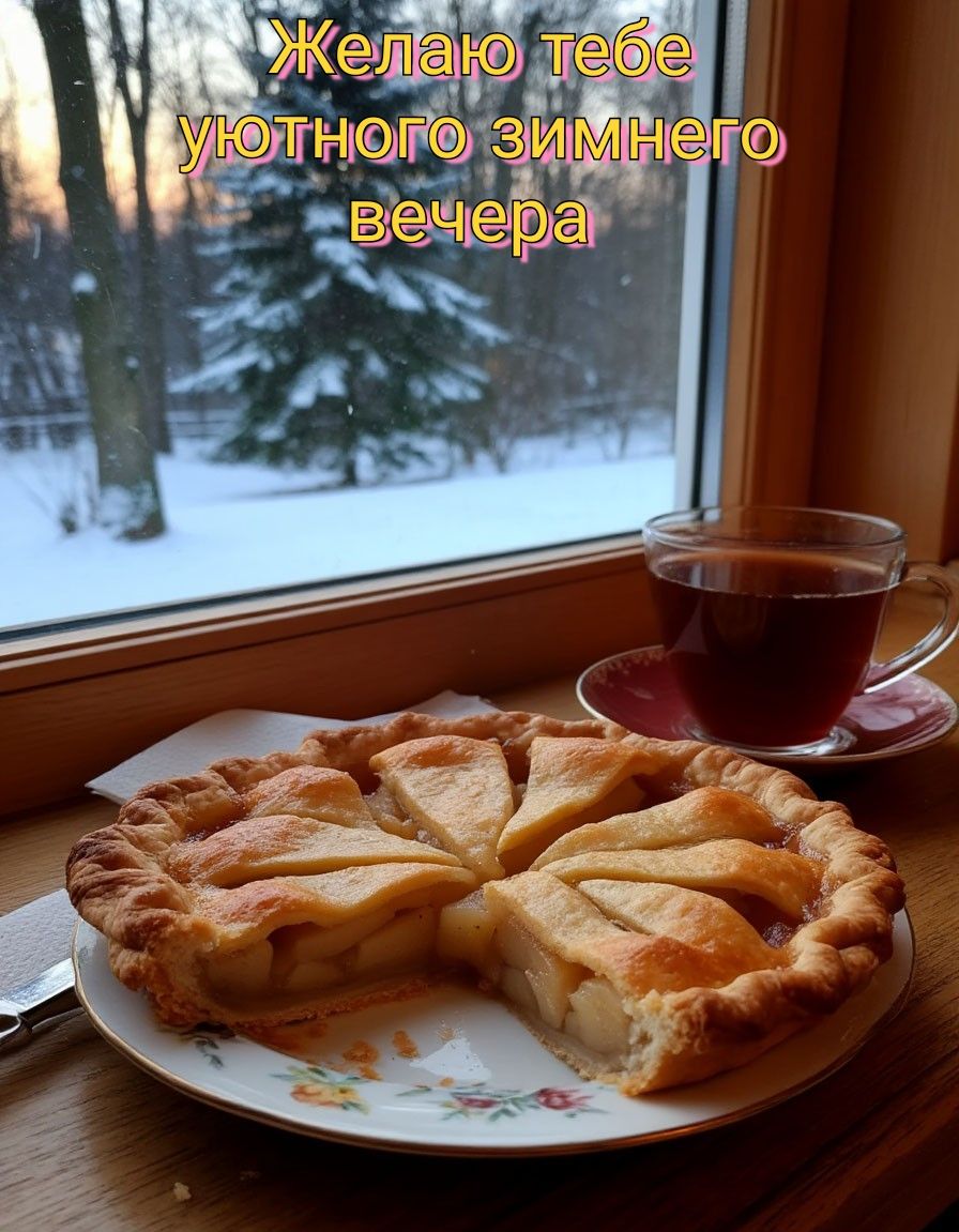 Желаю тебе уютного зимнего вечера