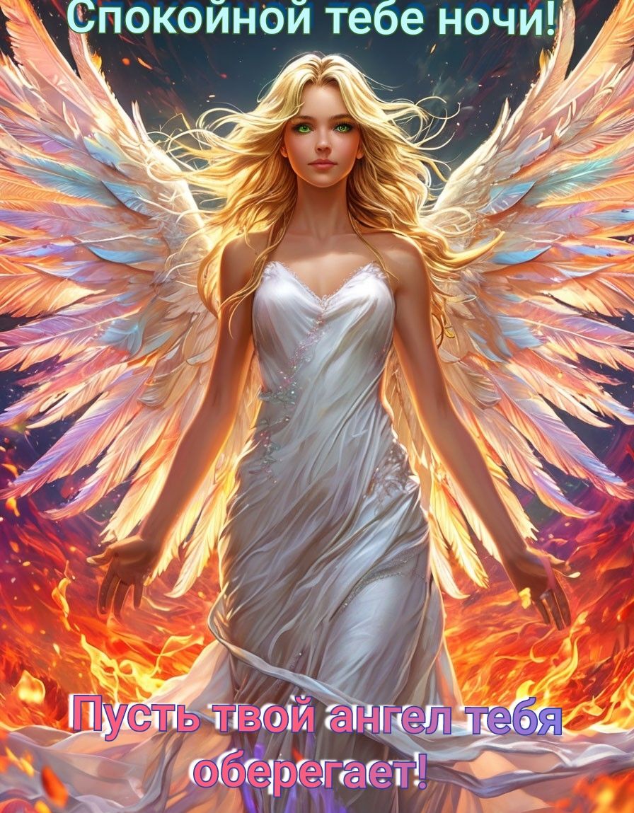 Спокойной тебе ночи! Пусть твой ангел тебя оберегает!