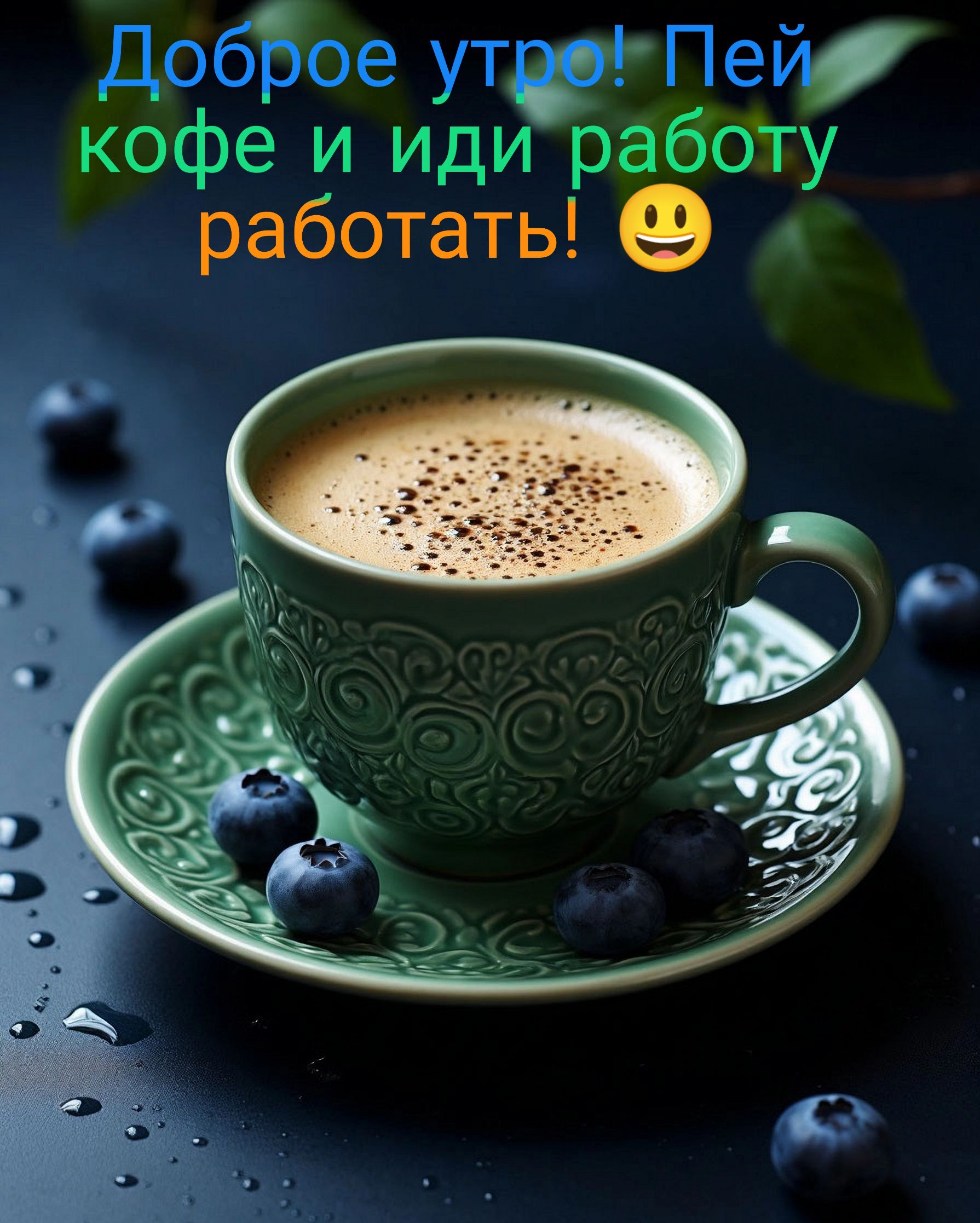 Доброе утро! Пей кофе и иди работать! 😃